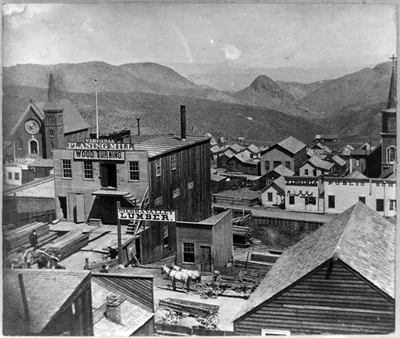 Six mile canyon from C Street, Virginia City