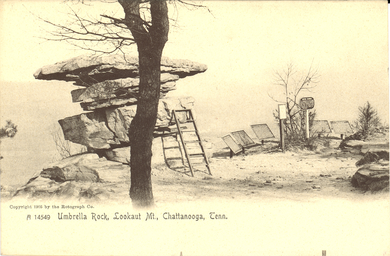 Umbrella Rock, Lookout Mt., Chattanooga, Tenn. — historic image