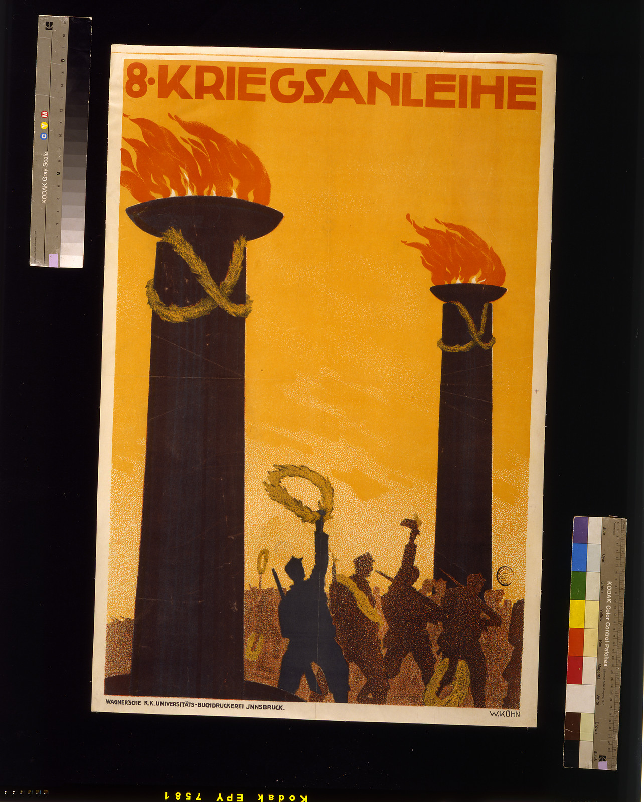8. Kriegsanleihe / W. Kuumlhn., 1918 — vintage poster