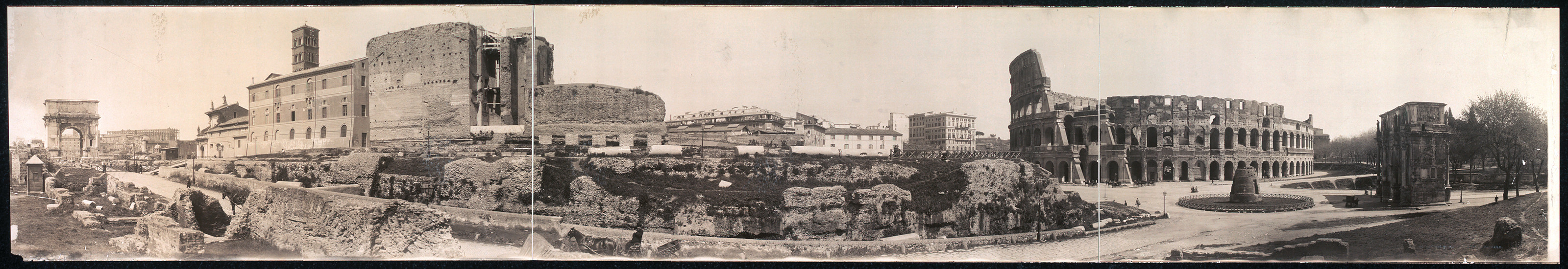 Arch of Titus, Neros Temple, Coliseum, Constantine, Italy, 1909, 1909 — historic image