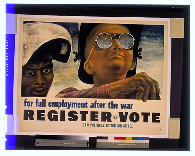 For full employment after the war, register, vote / Ben Shahn.