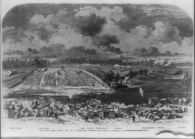 The great rebel prison-pen at Andersonville, Georgia