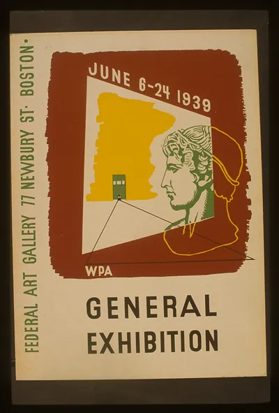 Federal Art Gallery General Exhibition June 6-24 1939 WPA poster