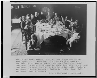 Family Christmas dinner, 1921