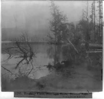 Evening View, Southern Shore, Donner Lake - Central Pacific Railroad