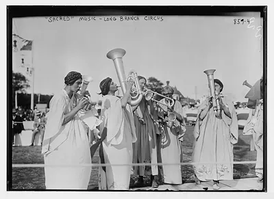 Musicians playing "sacred" music, Society Circus, Long Branch