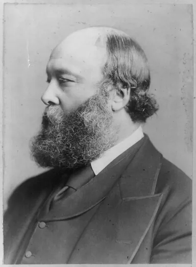 [The Marquis of Salisbury, head and shoulders portrait, facing left]