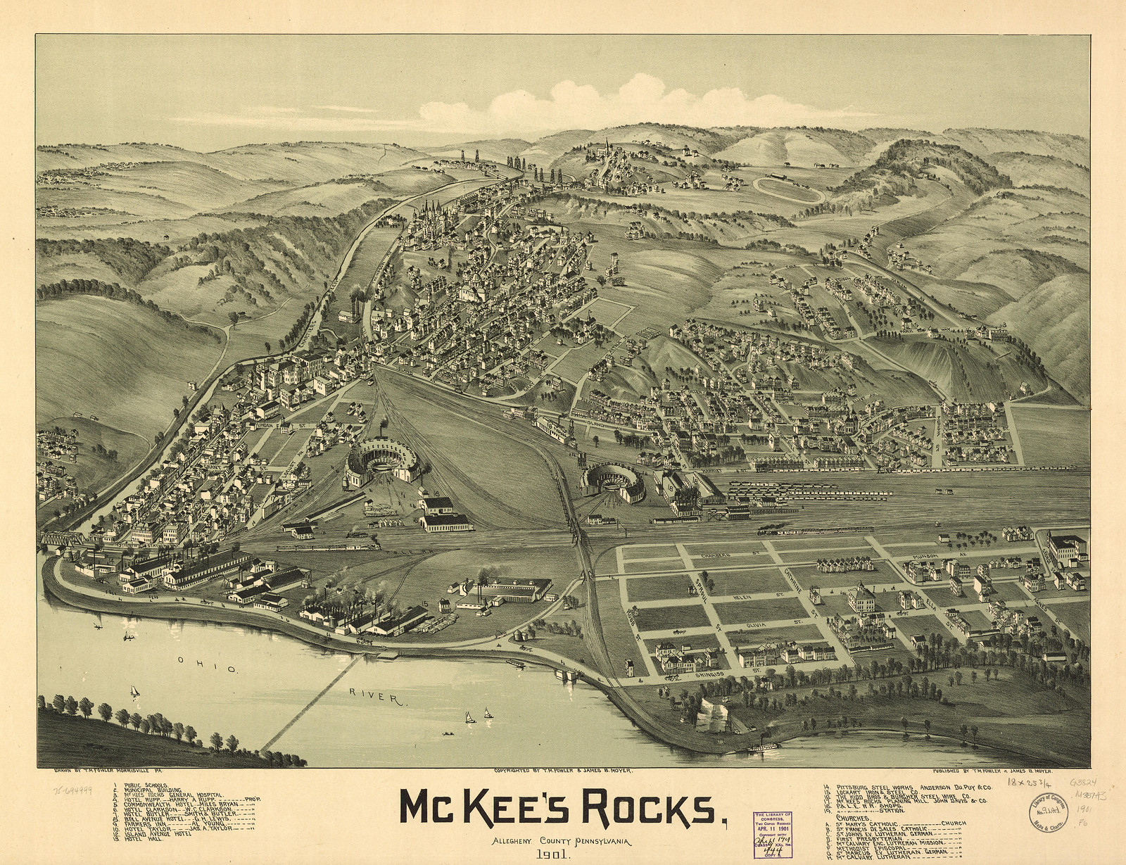 McKees Rocks, Pennsylvania, 1901, 1901 — antique map