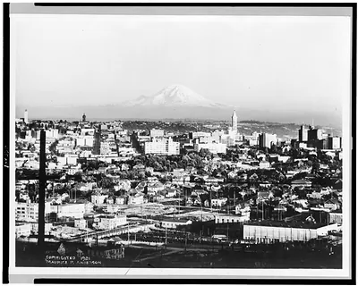 [Mt. Rainier from 1208 Bigelow Ave. N., Seattle, Washington]