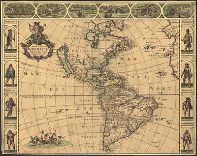 Nova Totius Americae Descriptio: 1660 map of the Americas
