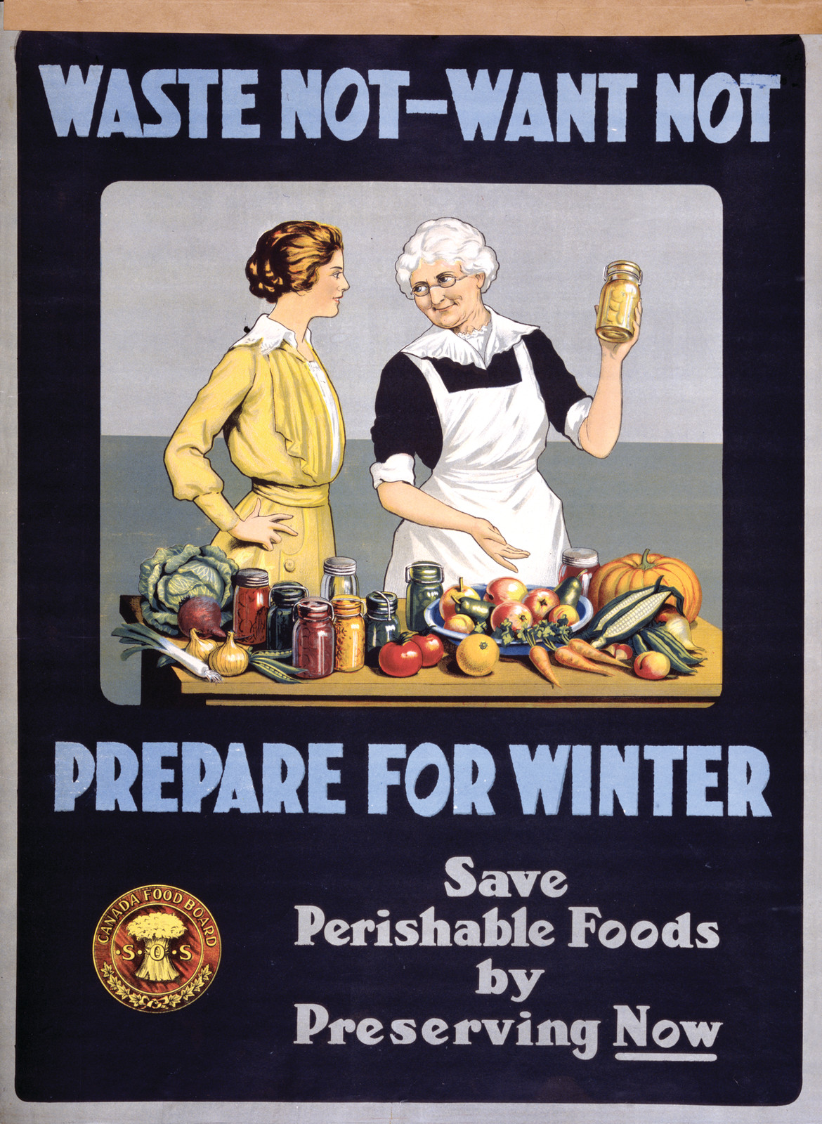 Waste Not Want Not: Prepare for Winter poster — vintage poster