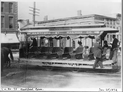 [Conn. - Hartford - horse-drawn street railways: Hartford St. Railway - Farmington Ave. - Parkville car #73]