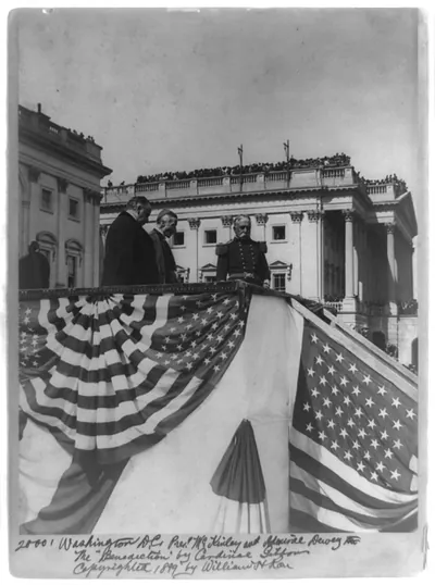 Washington, D.C.--President McKinley and Admiral Dewey at the Benediction" by Cardinal Gibbons"