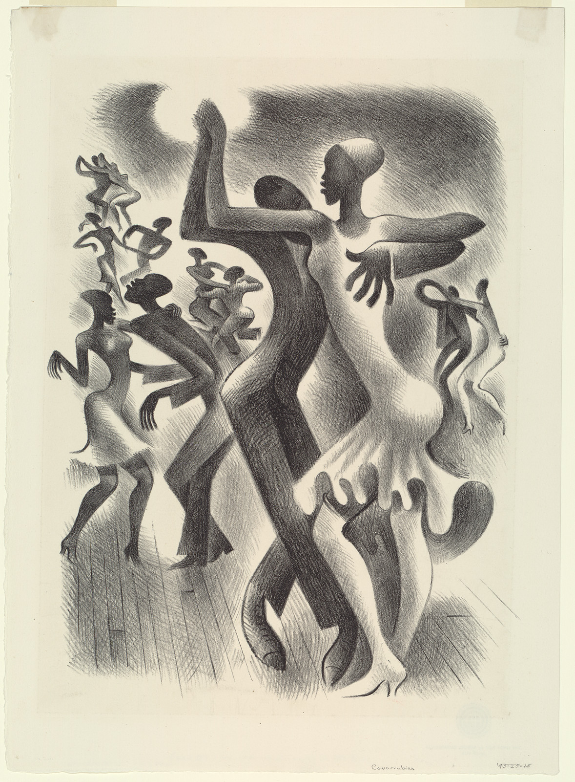 The Lindy hop, 1936 — antique lithograph