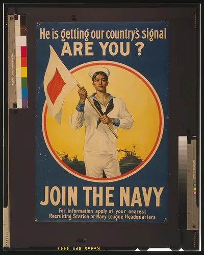 He is getting our country's signal - are you? Join the Navy.