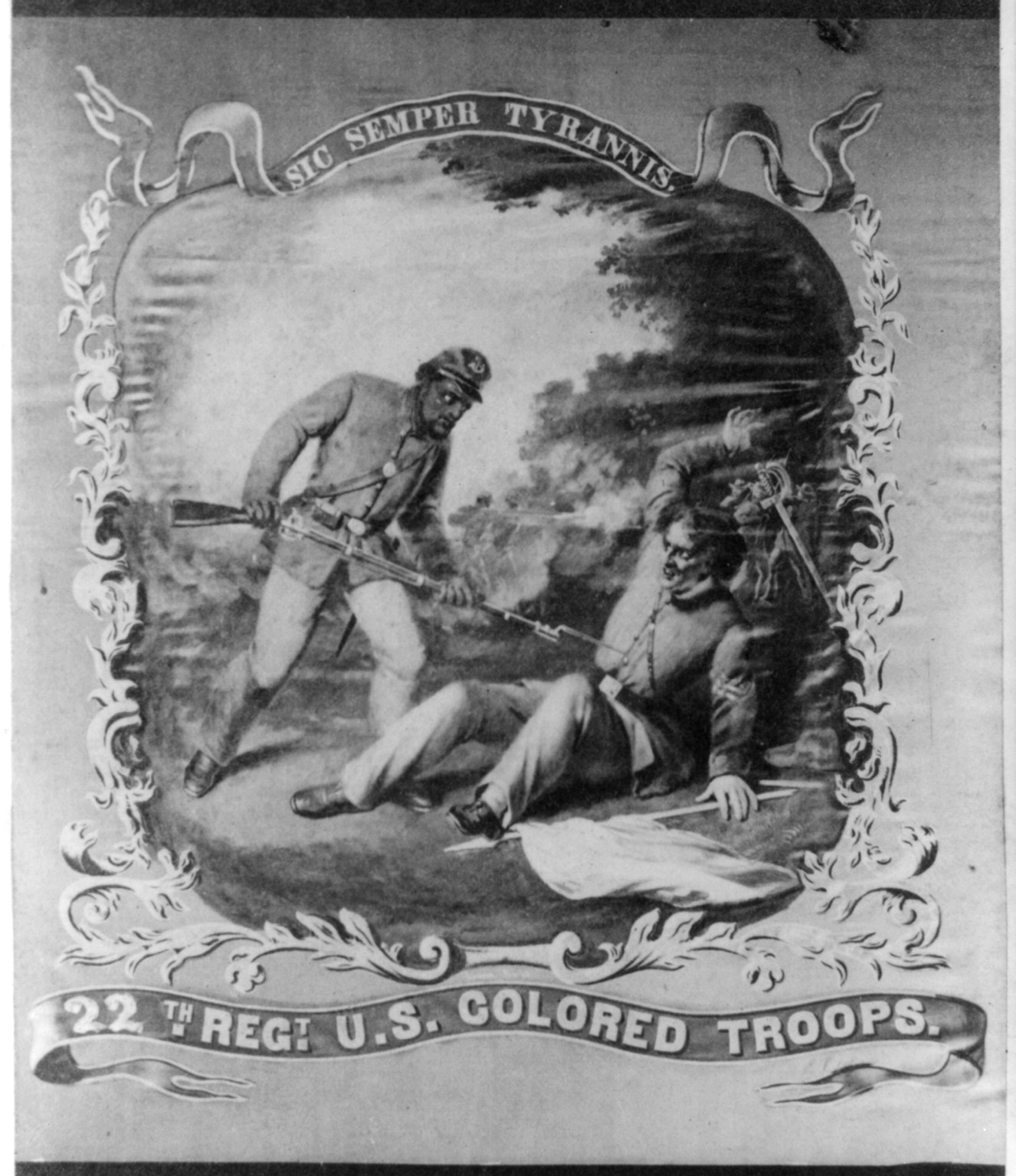 Sic semper tyrannis - 22th Regt. U.S. Colored Troops, [between 1860 and 1870] — historic photograph