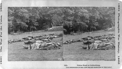 Union Dead at Gettysburg - in the wheat field, July 1863