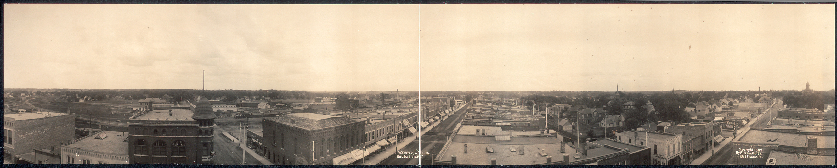 Webster City, birdseye view, Iowa, 1907, 1907 — historic image