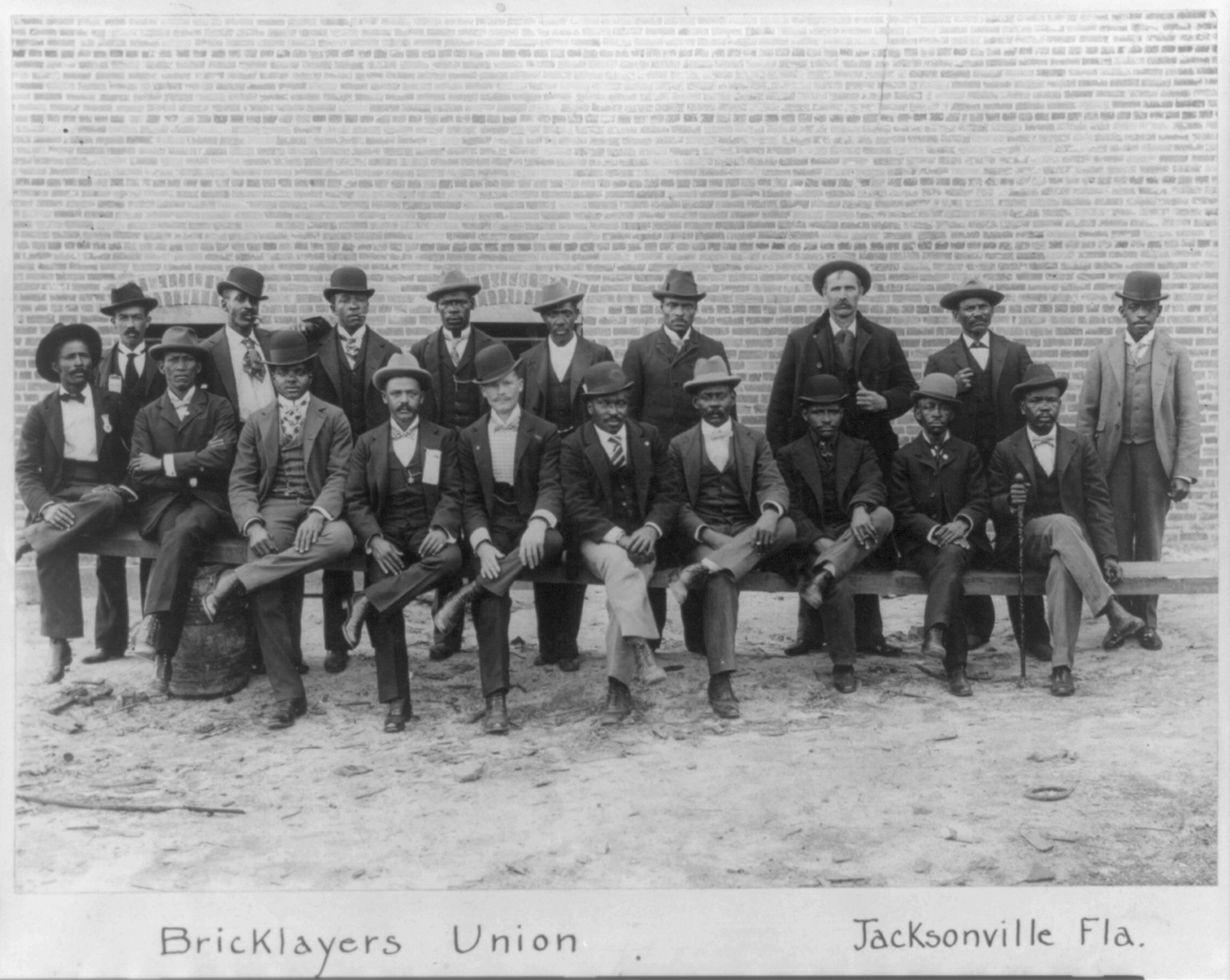 [Portrait group of African American Bricklayers union, Jacksonville, Florida], [1899?] — historic photograph