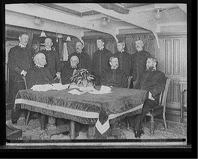 U.S.S. Newark, Admiral Bunce and staff