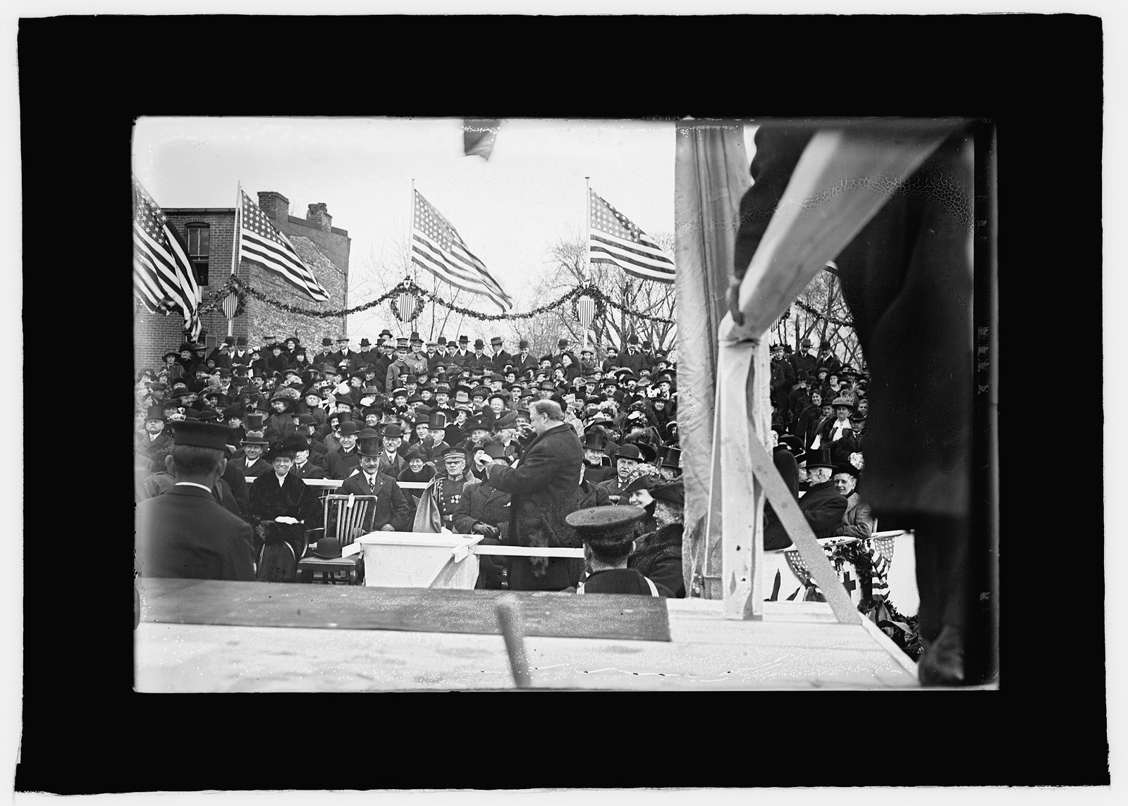 Red Cross corner stone, Pres. H. Taft?, 3/27/15, [19]15 March 27. — historic photograph