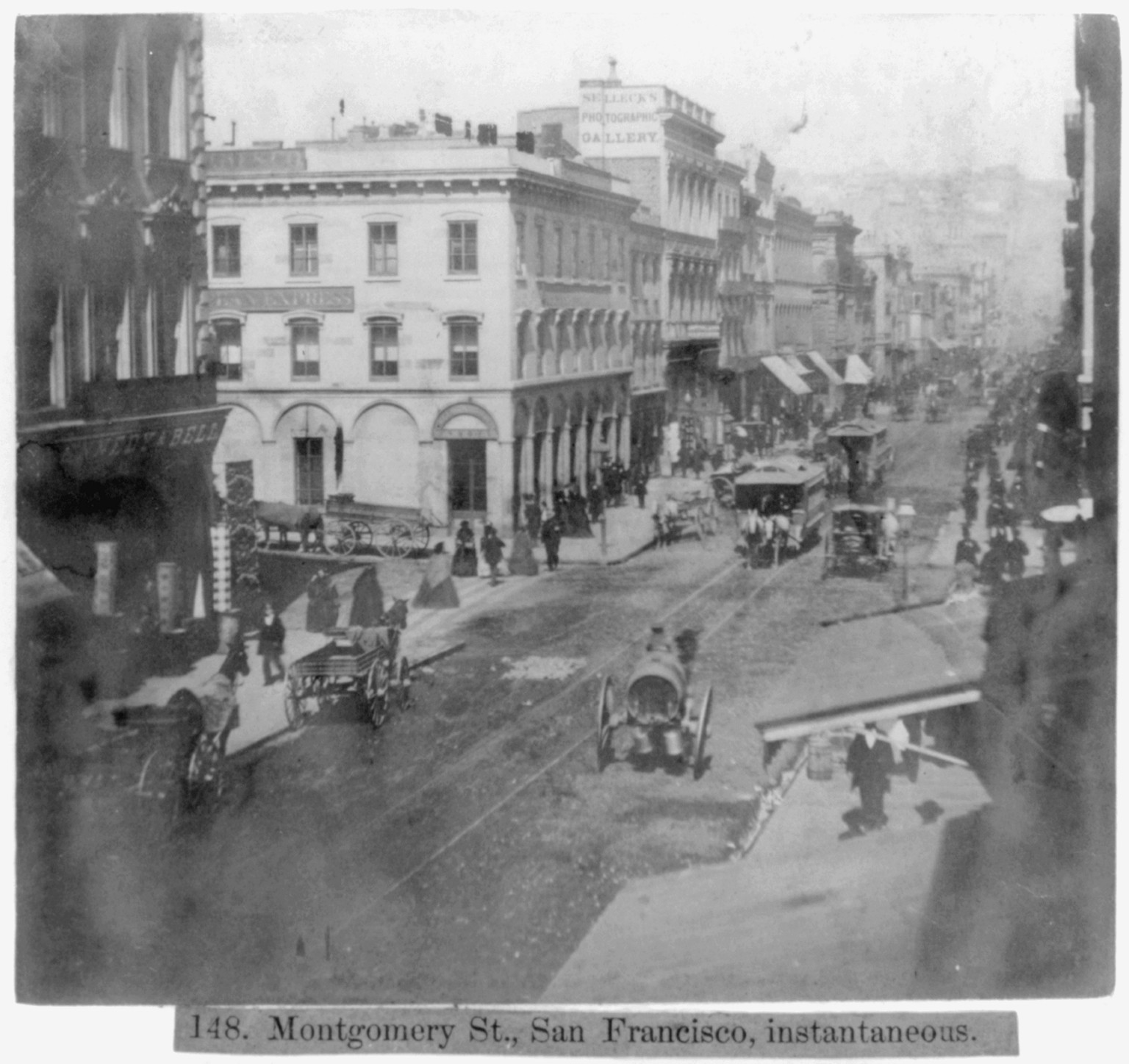 Montgomery Street, San Francisco, Instantaneous, [published 1866] — historic photograph