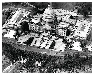 Aerial View of U.S. Capitol and Crowd, FDR Inauguration, 1933