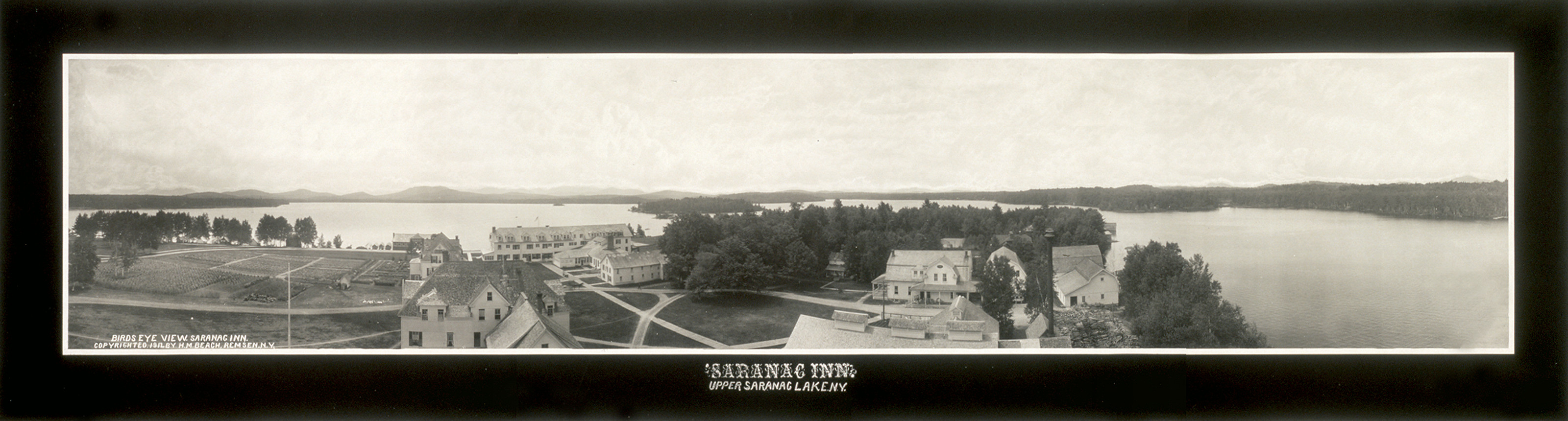 Birds eye view, Saranac Inn, New York, 1912, 1912 — historic image