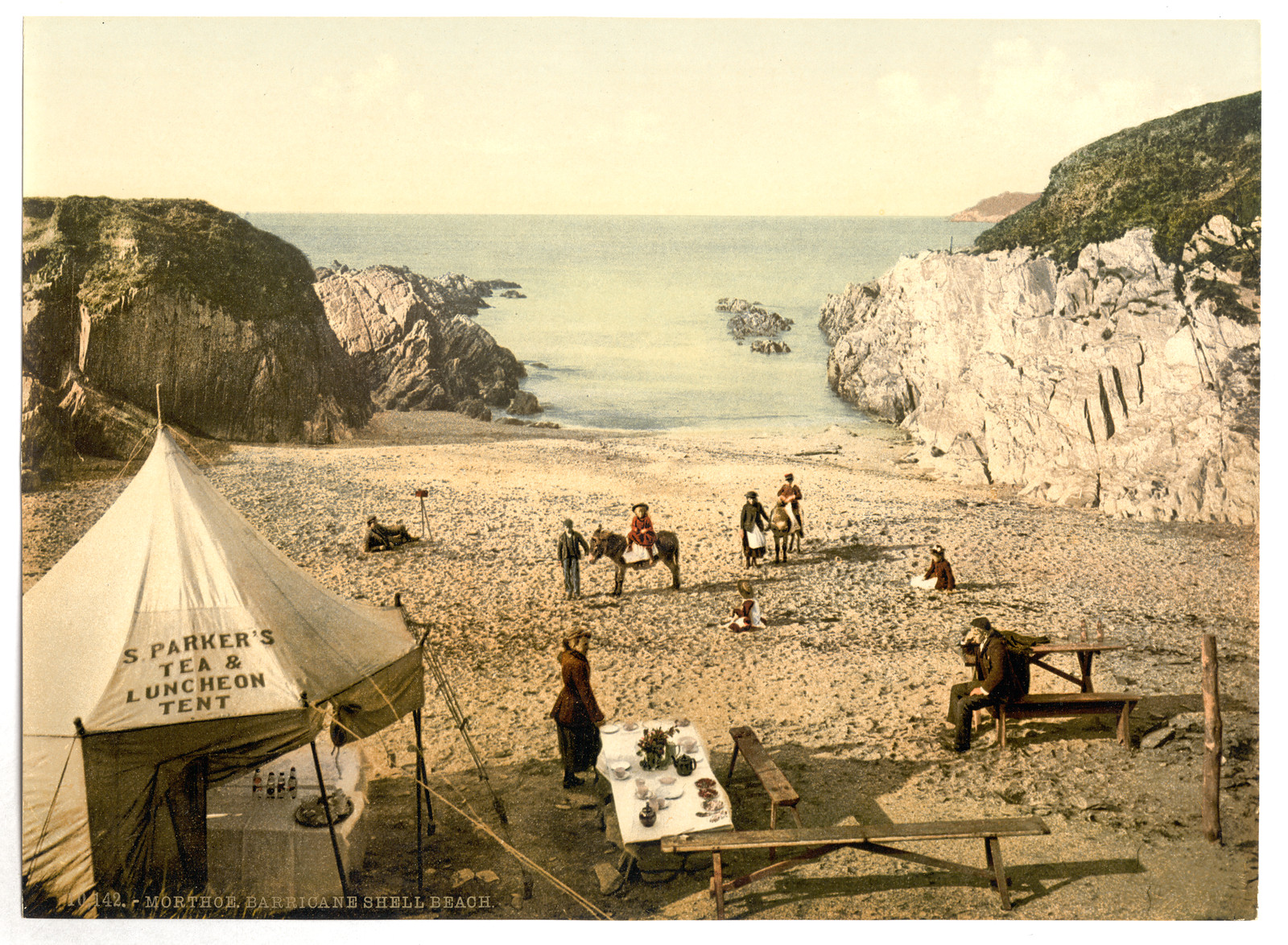 Barricane Shell Beach Morthoe England, [between ca. 1890 and ca. 1900]. — historic print