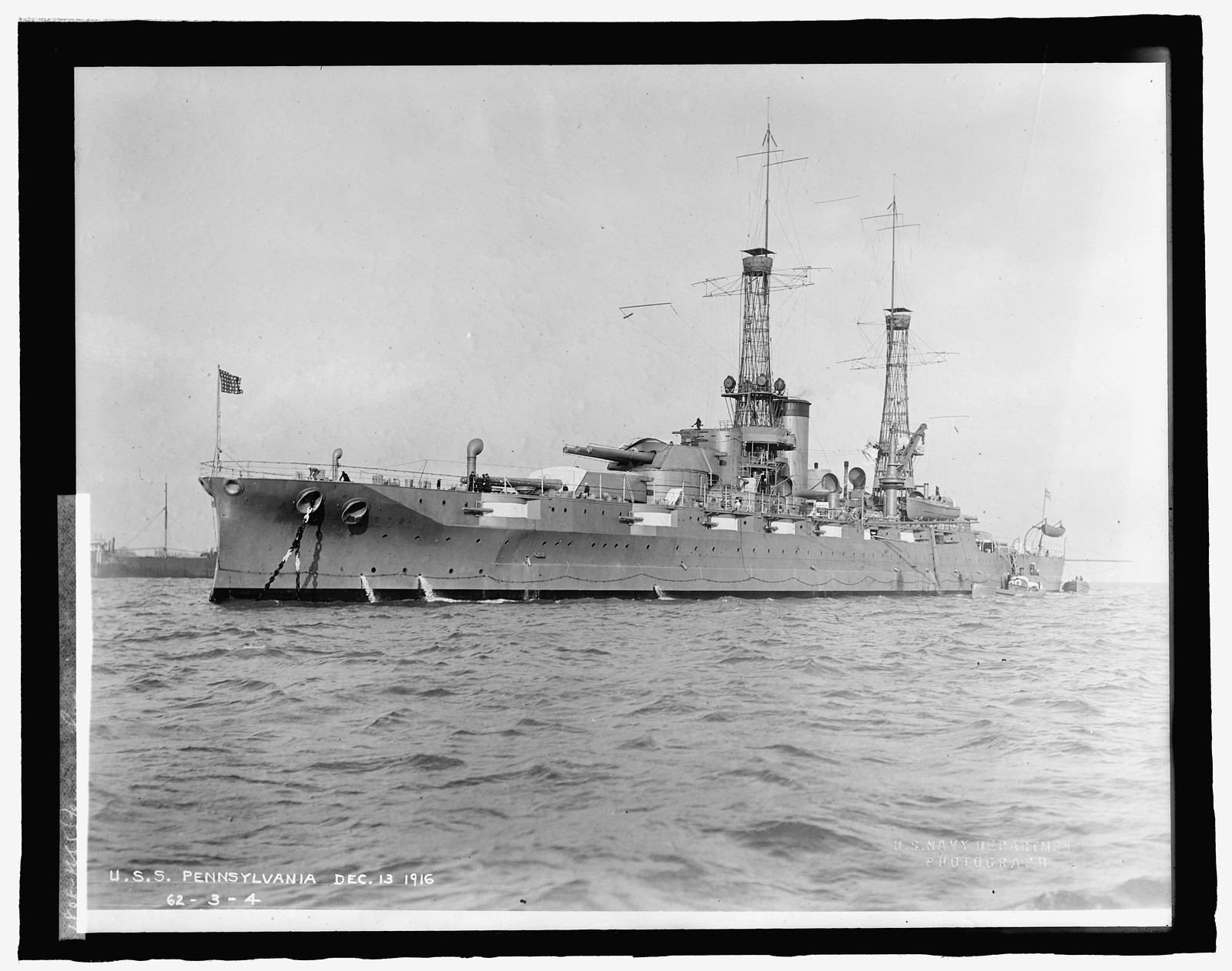 U.S.S. Pennsylvania, Dec. 13, 1916, 1916 Dec. 13. — historic photograph