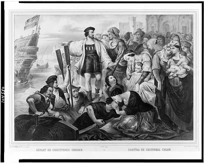 Depart de Christophe Colomb / lith. de Turgis ; Casse freres a St. Gaudens.