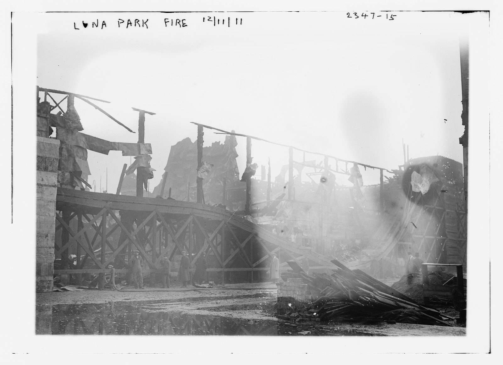 Luna Park Fire 1911, 1911 — historic photograph