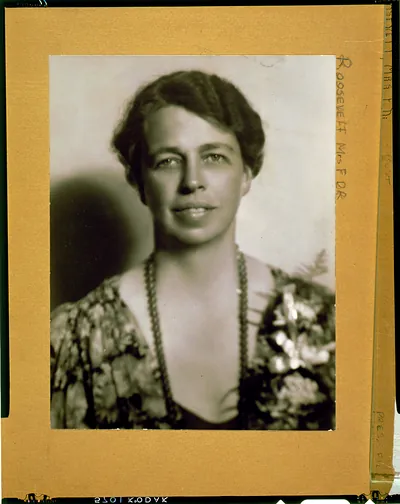 [Mrs. Franklin Delano Roosevelt, head-and-shoulders portrait, facing front]