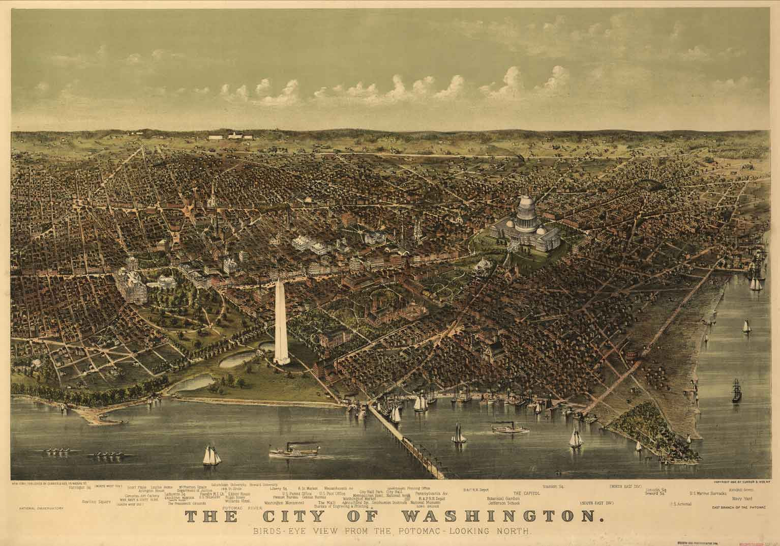 DC Washington 1892 MAP — antique map