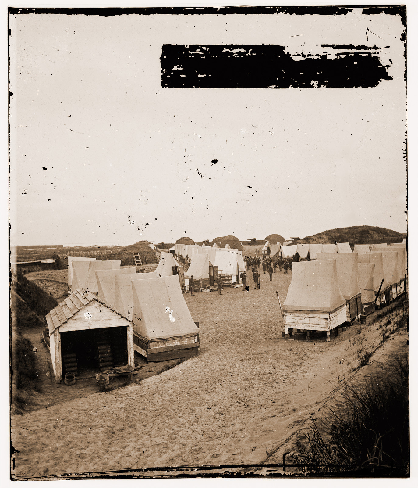 Federal fortifications and camp, 1861 — historic photograph
