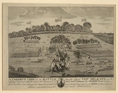 A Correct View of the Battle Near the City of New Orleans, 1815