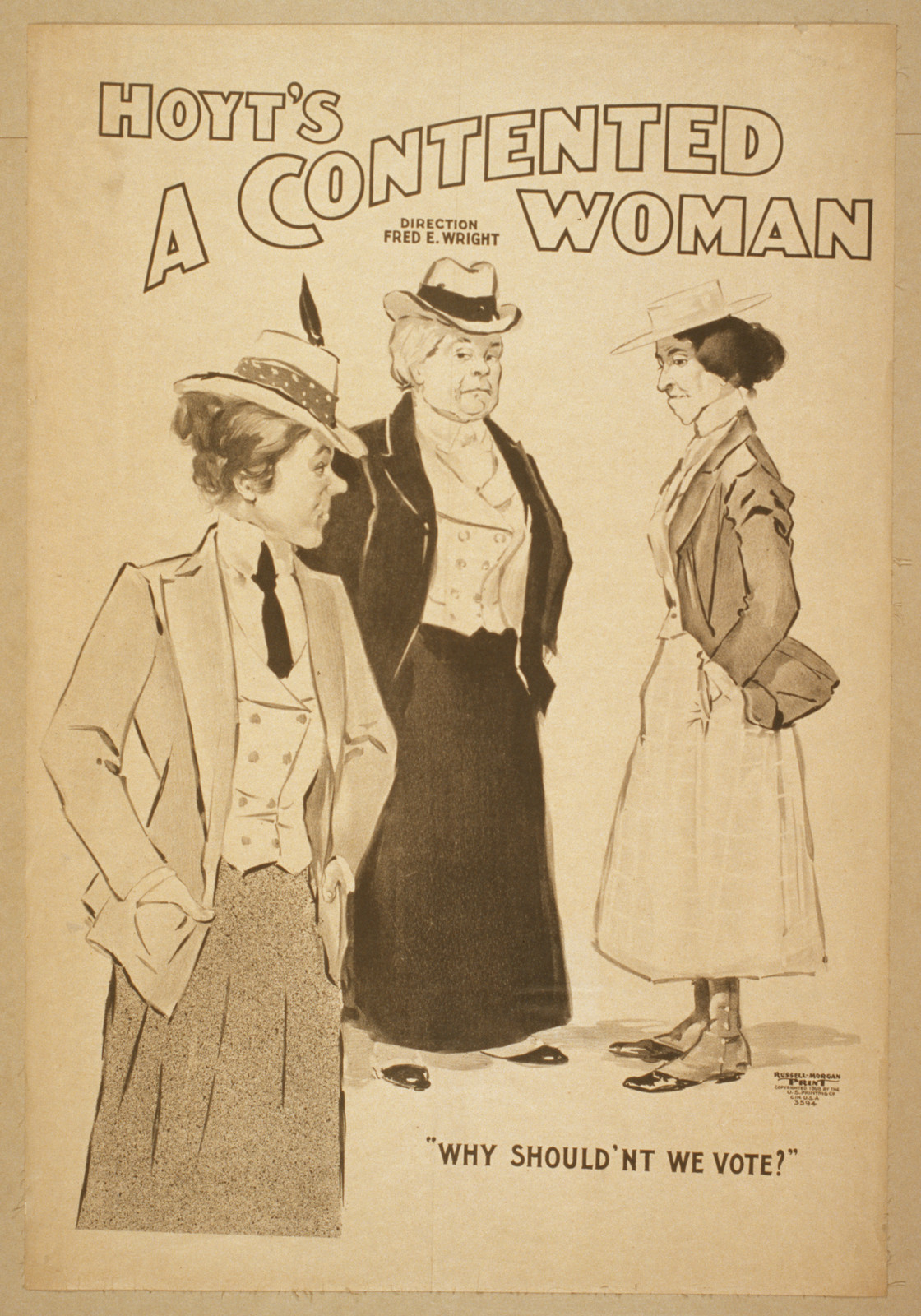 Hoyts A contented woman, 1898 — vintage poster