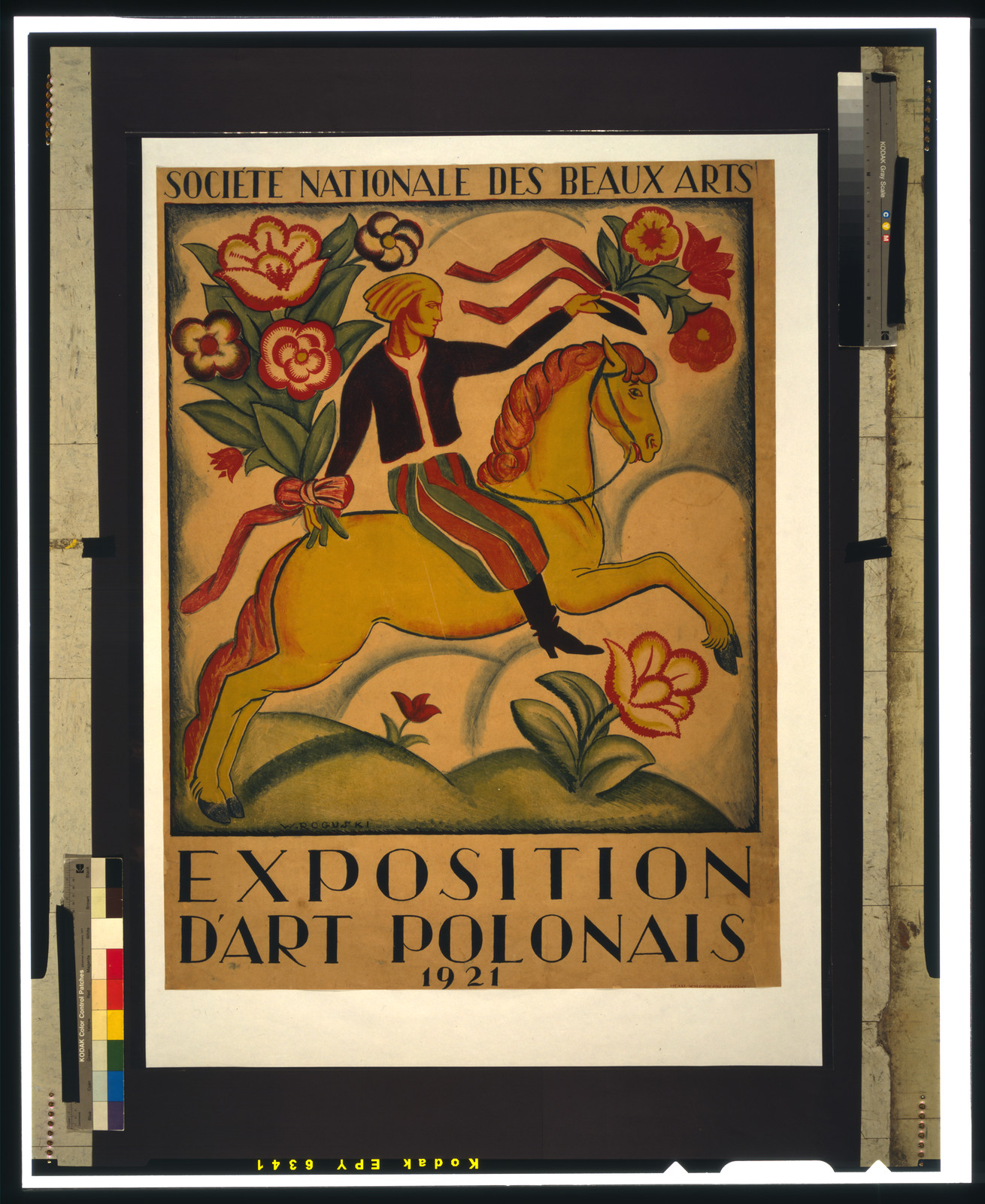 Société nationale des beaux arts--Exposition d'art Polonais 1921 / W. Roguski., Warszawa : Lit. Art. W. Glówczewski, 1921. — vintage poster