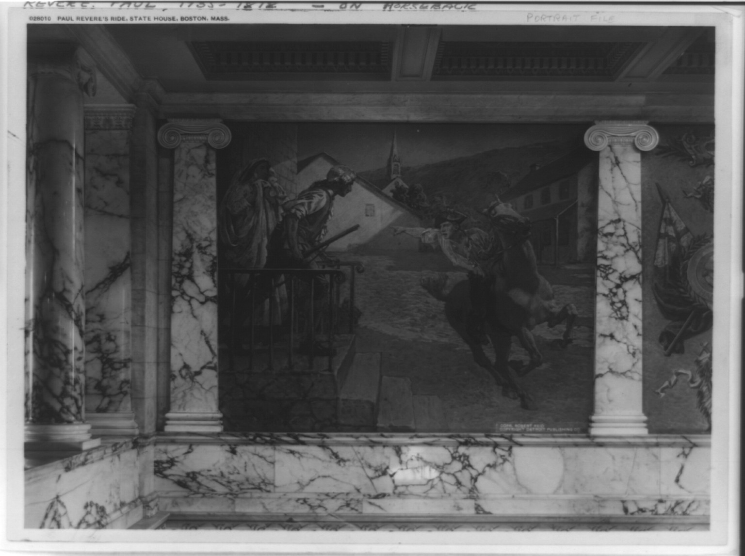 Paul Revere's ride, State House, Boston, Mass., [between 1904 and 1920] — historic photograph