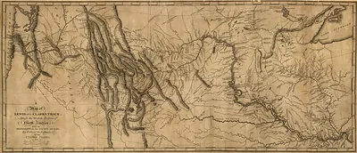 A Map of Lewis and Clark's Track, Across the Western Portion of North America