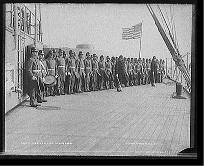U.S.S. New York, marine guard