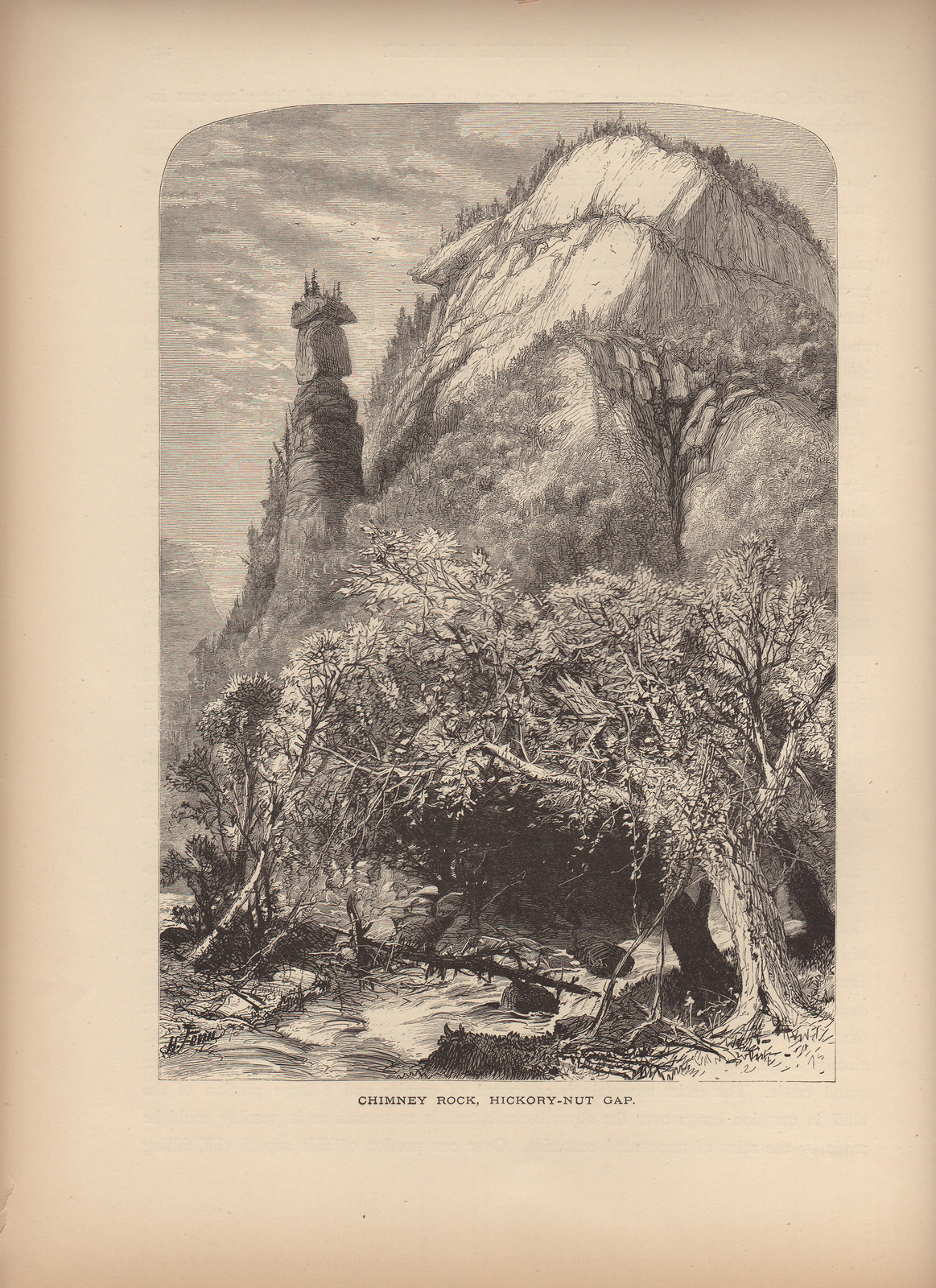Chimney Rock, Hickory-Nut Gap — historic image