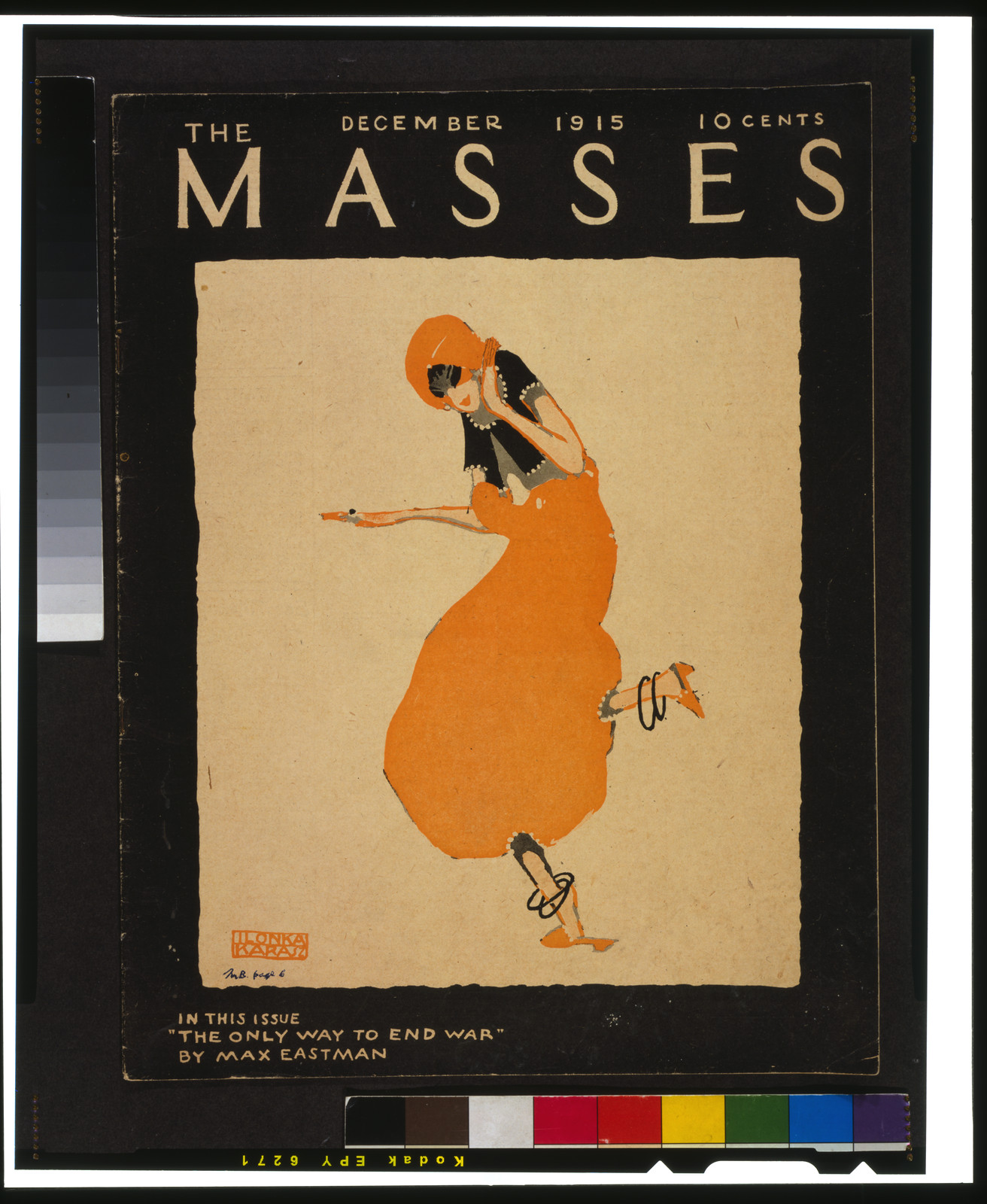 [The Masses, December 1915 - cover illustration showing a dancer] / Ilonka Karasz., 1915 — antique lithograph