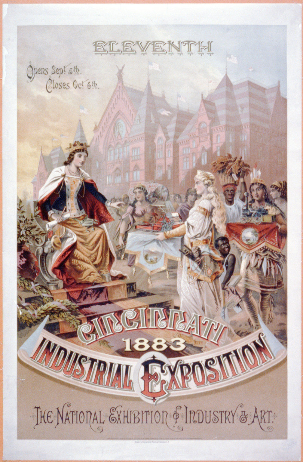 Eleventh Cincinnati Industrial Exposition, 1883, Cincinnati : Krebs Lithographing Company, c1883. — vintage poster