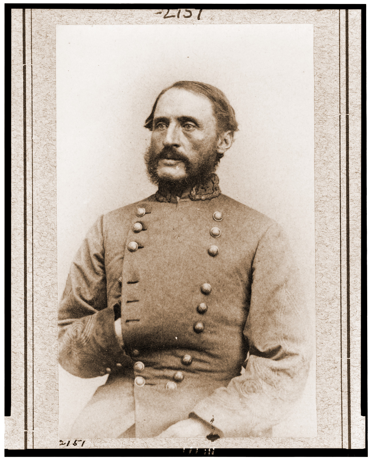 Brig. General Thomas L. Clingman half-length portrait seated facing left, 1861 — historic photograph