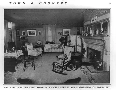 The Parlor is the only room in which there is any suggestion of formality