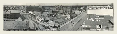 Panoramic street view of Boise, Idaho, c.1909