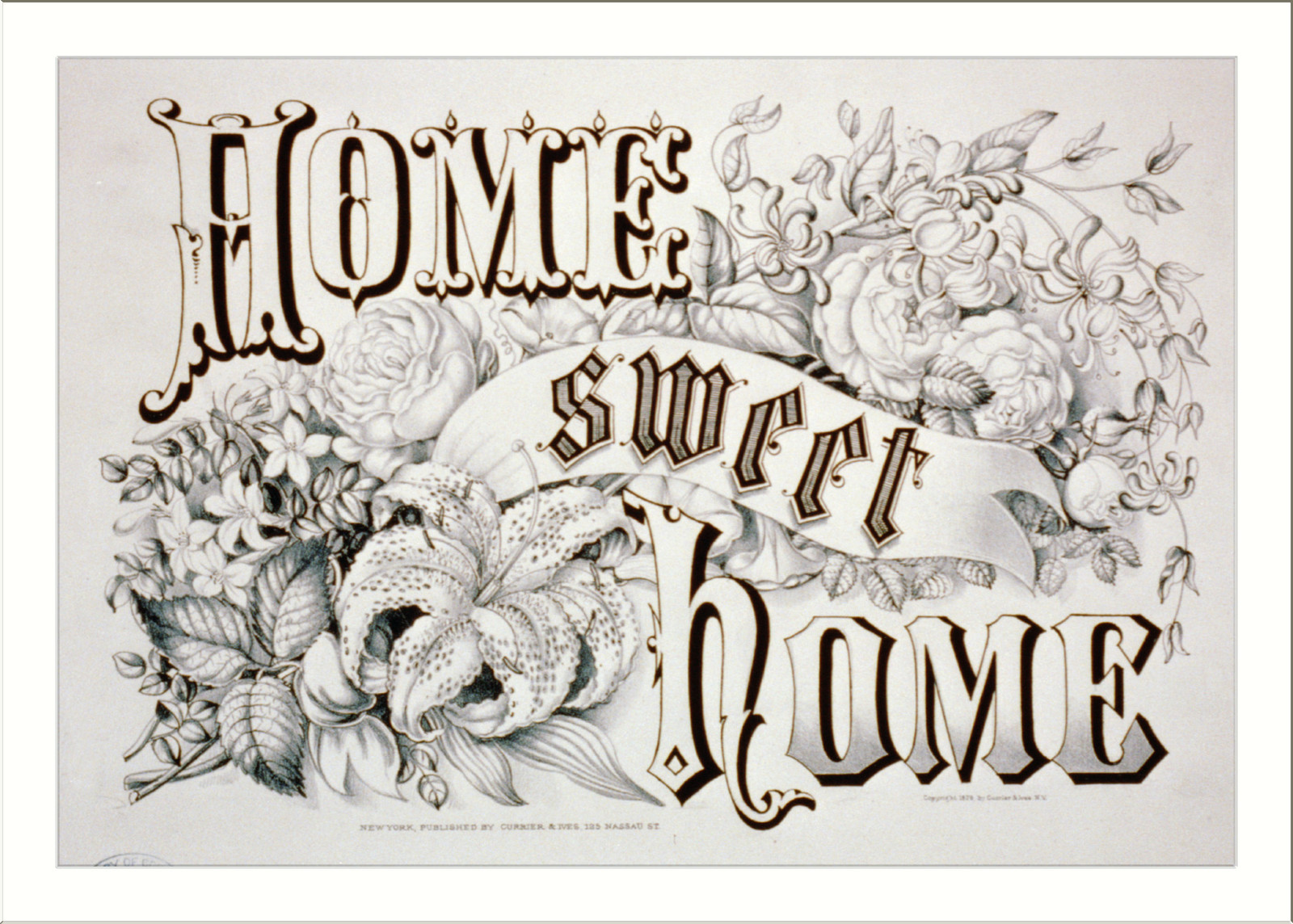 Home sweet home, New York : Published by Currier & Ives, c1874. — antique lithograph