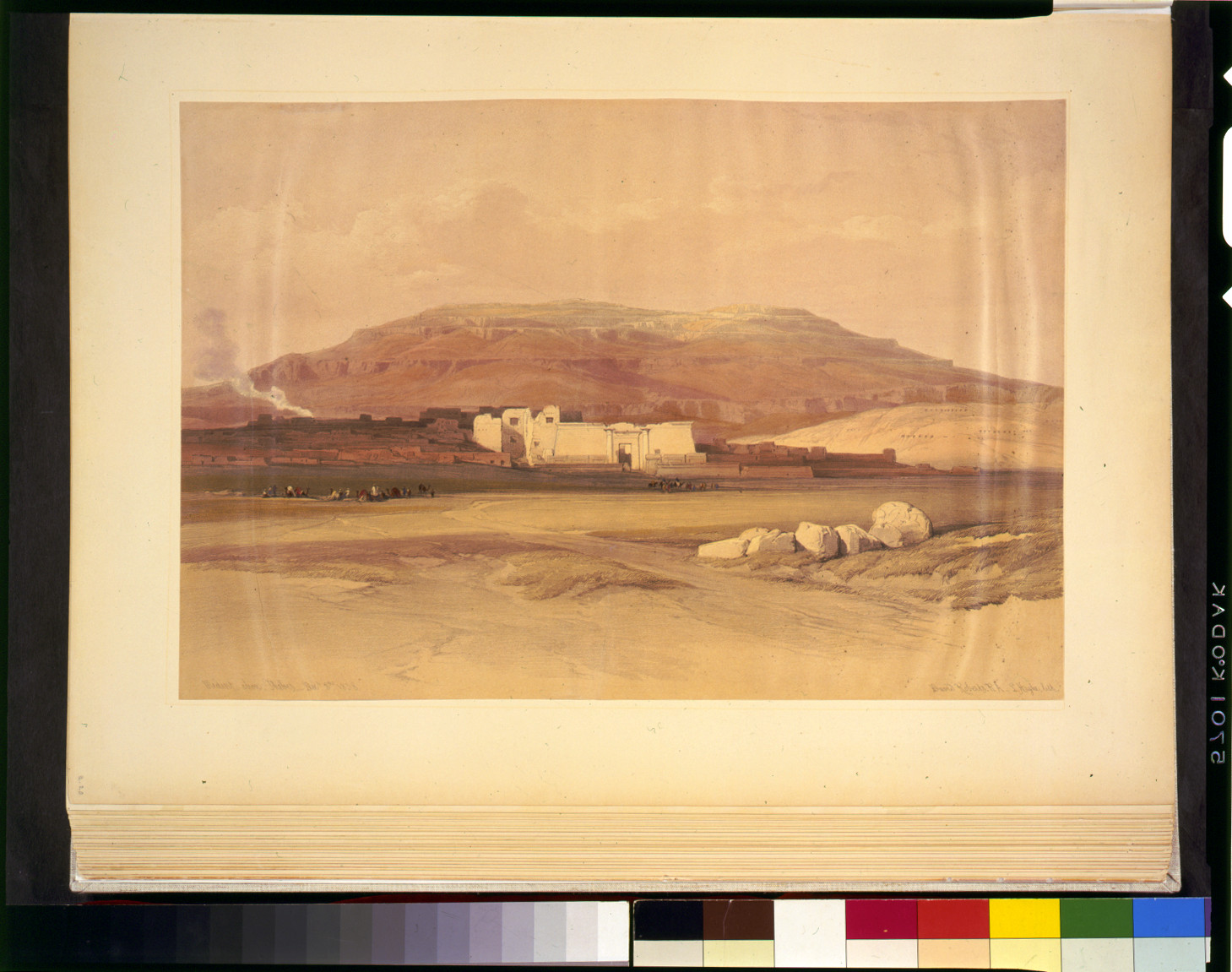 Medinet Abou, Thebes Dec. 8th 1838 / David Roberts, R.A., [published between 1846 and 1849] — antique lithograph