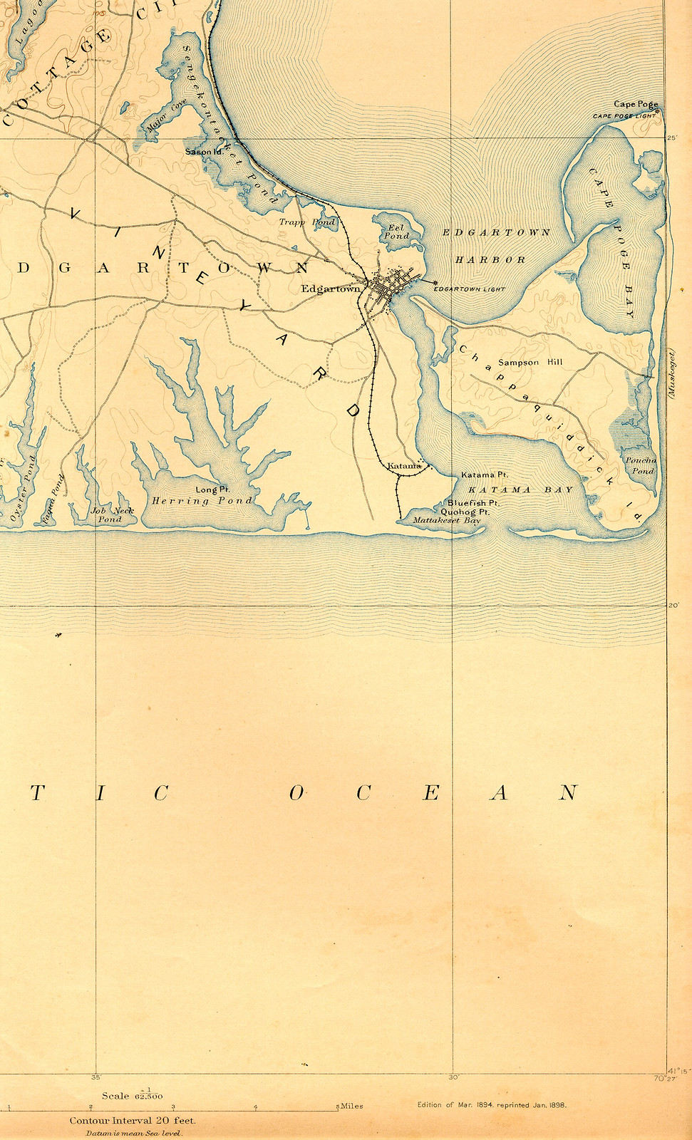 mart 94 se, Massachusetts — antique map